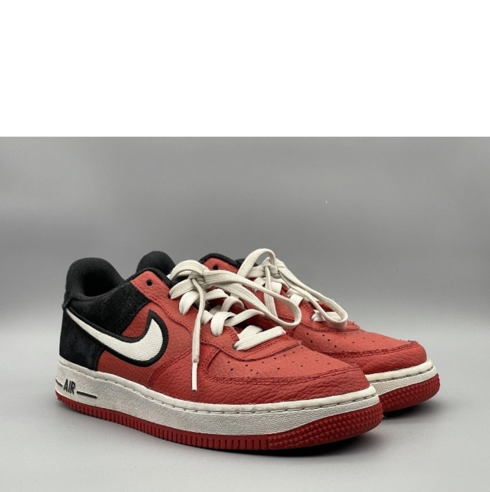 Nike Air Force 1 Low Red Black White  W 7.5  | Youth Size 6 | Streetwear Sneaker